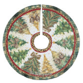 leopard print coquette bows christmas trees custom polyester weihnachtsbaumdecke (Vorderseite)