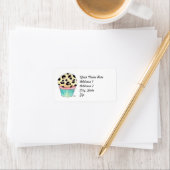 Leopard Print Cupcake Address Label Adressaufkleber (Insitu)
