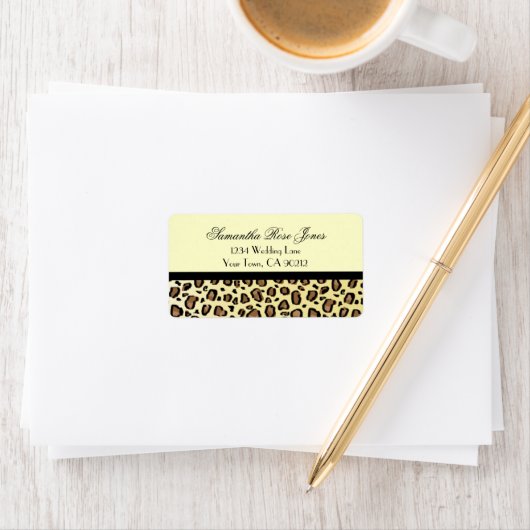 Leopard Print Custom Address Label Adressaufkleber (Insitu)