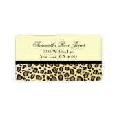 Leopard Print Custom Address Label Adressaufkleber (Vorne)