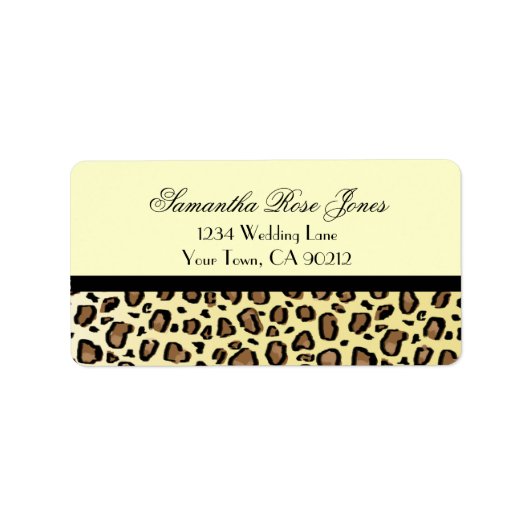 Leopard Print Custom Address Label Adressaufkleber (Vorne)