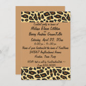 Leopard Print Custom Einladung (Vorne/Hinten)