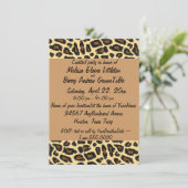 Leopard Print Custom Einladung (Stehend Vorderseite)