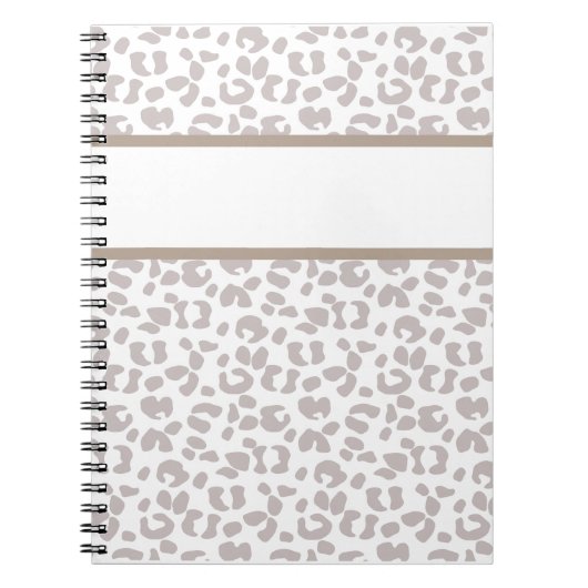 Leopard Print Custom Personalisiert Notebook Journ Notizblock (Vorderseite)