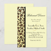Leopard Print Custom Probe Dinner Einladung (Vorne/Hinten)