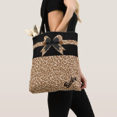 Leopard Print Custom Totbeutel Tasche (Von Nahem)