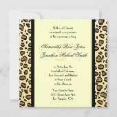 Leopard Print Custom Wedding Einladung (Vorderseite)