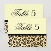 Leopard Print Custom Wedding Tischnummer (Vorne/Hinten)