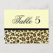 Leopard Print Custom Wedding Tischnummer (Rückseite)