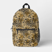 Leopard Print Cut Sew BagPack Bedruckter Rucksack (Vorderseite)