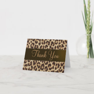 Leopard Print Dankeschön Karte