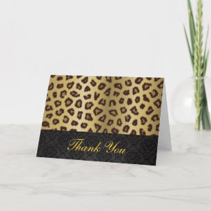 Leopard Print Dankeschön Karte