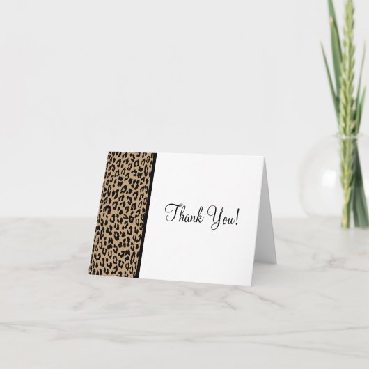 Leopard Print Dankeskarte (Vorderseite)