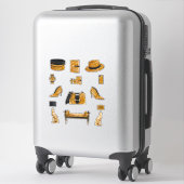 Leopard Print Decals High Fashion Women Planner Aufkleber (Koffer)