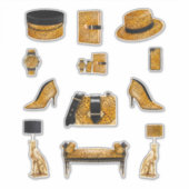 Leopard Print Decals High Fashion Women Planner Aufkleber (Vorderseite)