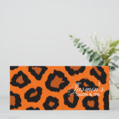 Leopard Print Design Rack Card (Stehend Vorderseite)