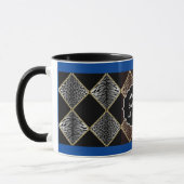 Leopard Print Diamond Design Zwei-Tone-Tasse Tasse (Links)
