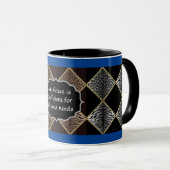 Leopard Print Diamond Design Zwei-Tone-Tasse Tasse (VorderseiteRechts)