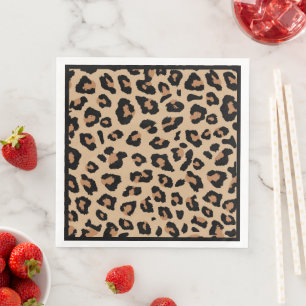 Leopard Print Dinner Napkin Serviette