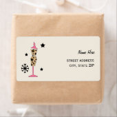 Leopard Print Dress Form Versand Etiketten (Insitu)