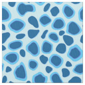 Leopard Print - Dunkler Kobalt und Himmelblau Stoff (Nahaufnahme)