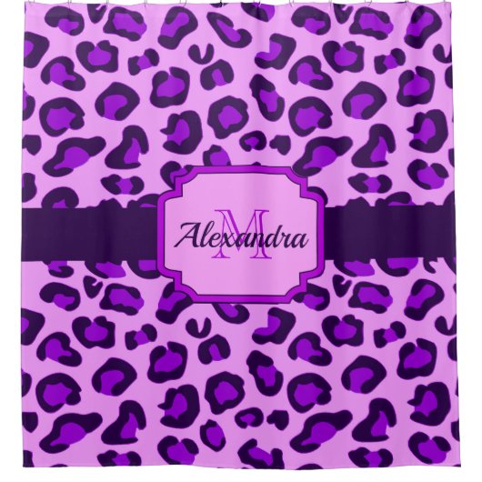 Leopard Print Duschvorhang (Vorderseite)