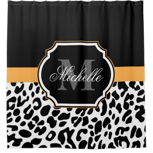 Leopard Print Duschvorhang (Vorderseite)