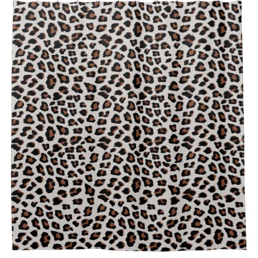 Leopard Print Duschvorhang (Vorderseite)