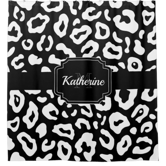 Leopard Print Duschvorhang (Vorderseite)