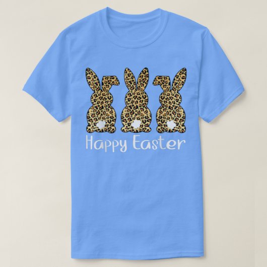 Leopard Print Easter Bunny  T-Shirt (Design vorne)