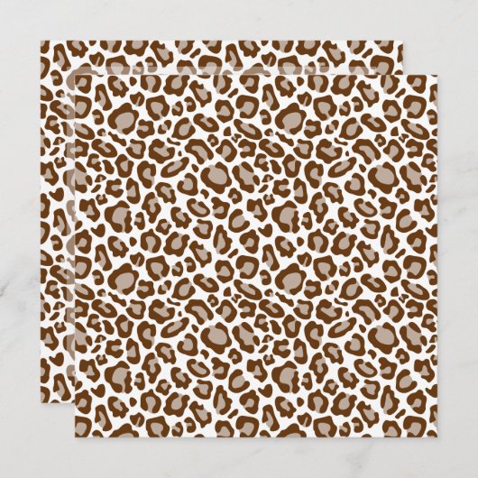 Leopard Print Einladung (Vorne/Hinten)