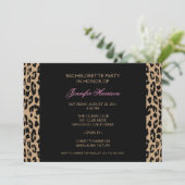 Leopard Print Einladung (Stehend Vorderseite)