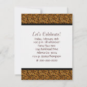 Leopard Print: Einladung zum 11. Geburtstag (Rückseite)