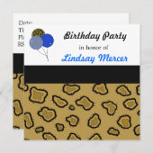 Leopard Print Einladung zum Geburtstag (Vorne/Hinten)
