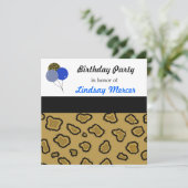 Leopard Print Einladung zum Geburtstag (Stehend Vorderseite)
