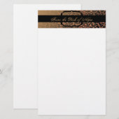 Leopard Print Elegance Stationery Briefpapier (Vorne/Hinten)