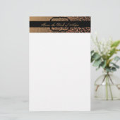 Leopard Print Elegance Stationery Briefpapier (Stehend Vorderseite)
