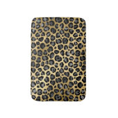 Leopard Print elegant grau , schwarz & goldfarben Badematte (Vorderseite Vertikal)