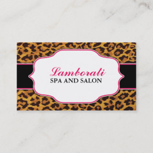 Leopard Print Elegant Moderne Mode-Klasse Visitenkarte
