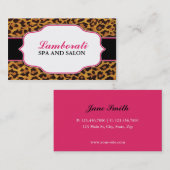 Leopard Print Elegant Moderne Mode-Klasse Visitenkarte (Vorne/Hinten)