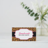 Leopard Print Elegant Moderne Mode-Klasse Visitenkarte (Stehend Vorderseite)