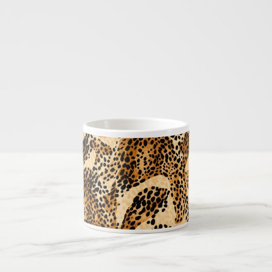 Leopard Print Espresso Tasse (Vorderseite)
