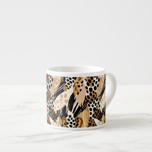 Leopard Print Espresso Tasse (Vorderseite Rechts)