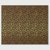 Leopard Print Exotic Animal Skin Muster Geschenkpapier (Flach)