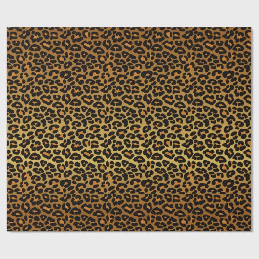 Leopard Print Exotic Animal Skin Muster Geschenkpapier (Flach)