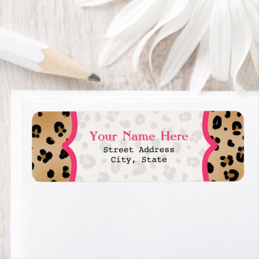 Leopard Print Extravagant Return Address Label (Insitu)