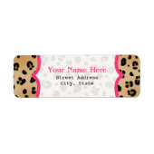 Leopard Print Extravagant Return Address Label (Vorne)