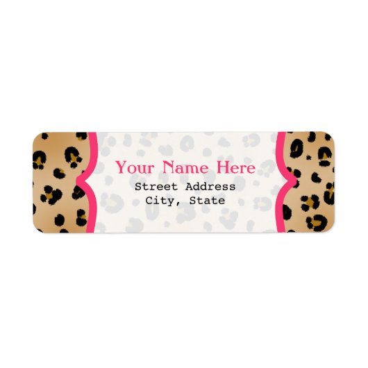 Leopard Print Extravagant Return Address Label (Vorne)
