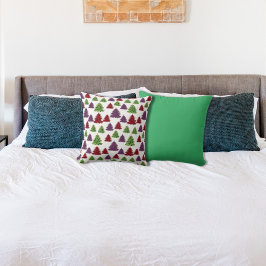 Leopard Print farbenfrohe Weihnachtsbaumen Kissen