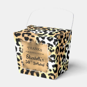 Leopard Print Favor Box Geschenkschachtel